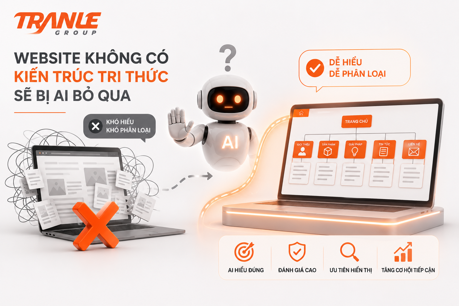 Vì sao website không có kiến trúc tri thức sẽ bị AI bỏ qua?
