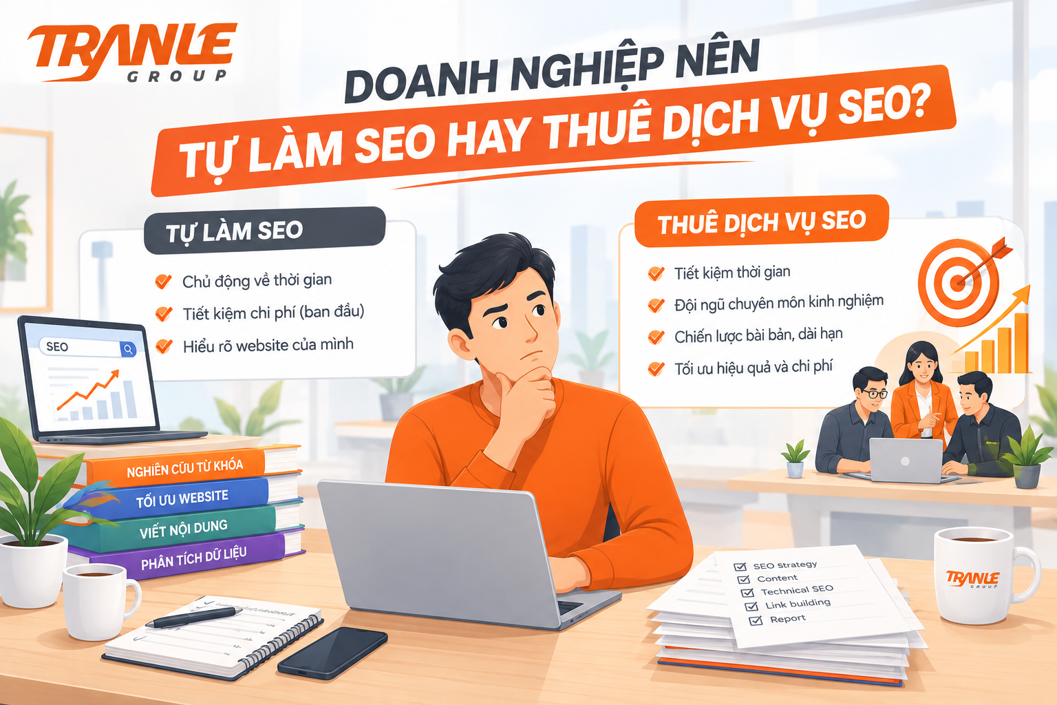 Doanh nghiệp nên tự làm SEO hay thuê dịch vụ SEO?
